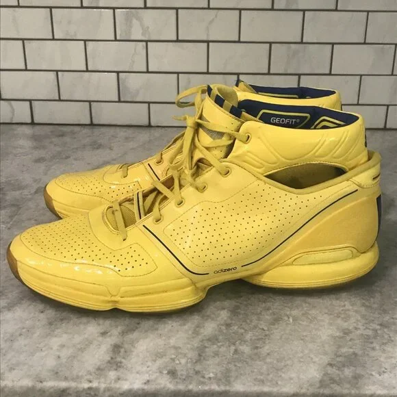 Adidas Adizero Sneakers Mens 15 Yellow Rose 1 Retro All Star Basketball Shoes - Picture 6 of 14